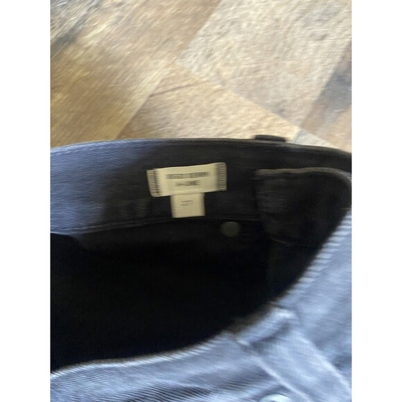 Madewell Raw Hem Denim A-Line Mini Skirt Womens 27 Black Lunar Wash Button Front - Picture 4 of 6